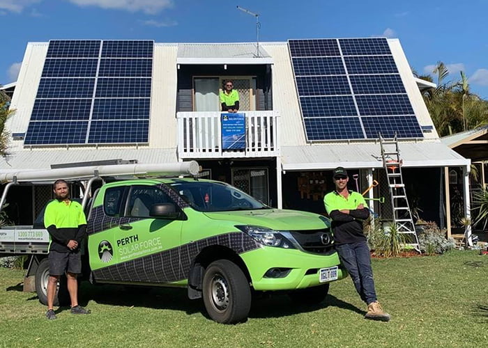 Team Members of Perth Solar Force installing the quality Solar Panels in Perth