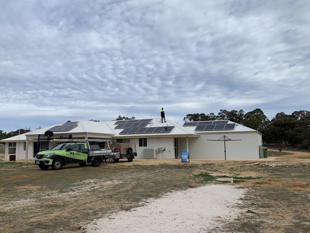 Perth Solar Force's member and Solar Power Panels