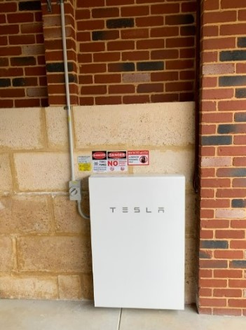 Tesla powerwall installed at residence