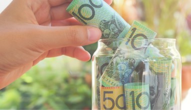 Image Of Australian Money In A Jar