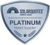 solar quotes platinum rated supplier badge