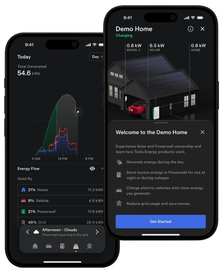 Tesla Powerwall 3 Mobile App Display on Phone